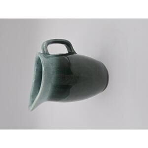 Vintage MCM Green Drip Glaze  Mini Pitcher/Creamer - Hull Pottery Green Agate